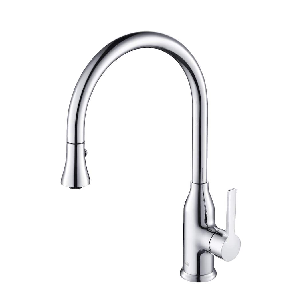 Rivuss Aureus Chrome Single Lever Solid Brass Pull-down Kitchen Faucet
