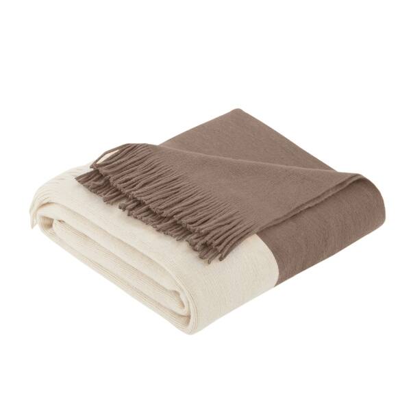 slide 7 of 13, Carson Carrington Ventspils Faux Cashmere Throw Taupe
