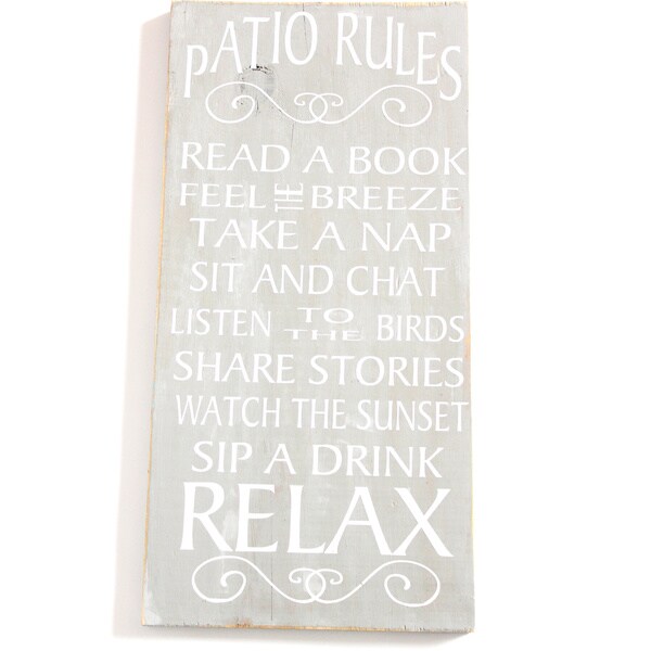 'Patio Rules' Wall Decor Free Shipping Today 17161576