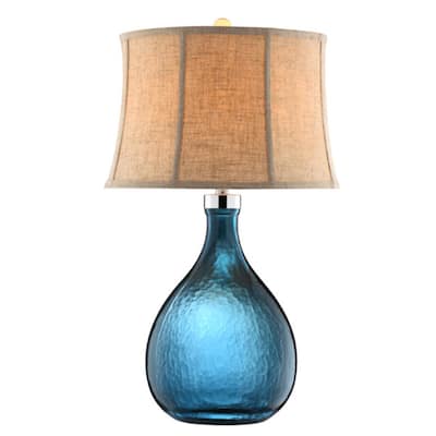 Elk Home Ariga Blue With Oatmeal Softback Shade Table Lamp