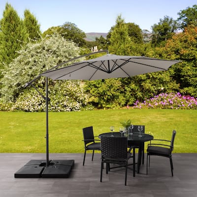 CorLiving 9.5ft UV Resistant Offset Patio Umbrella