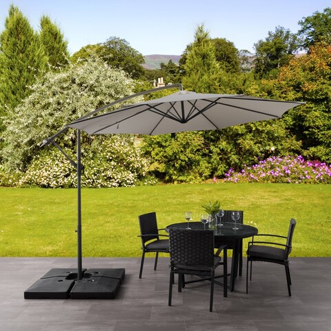 CorLiving 9.5ft UV Resistant Offset Patio Umbrella