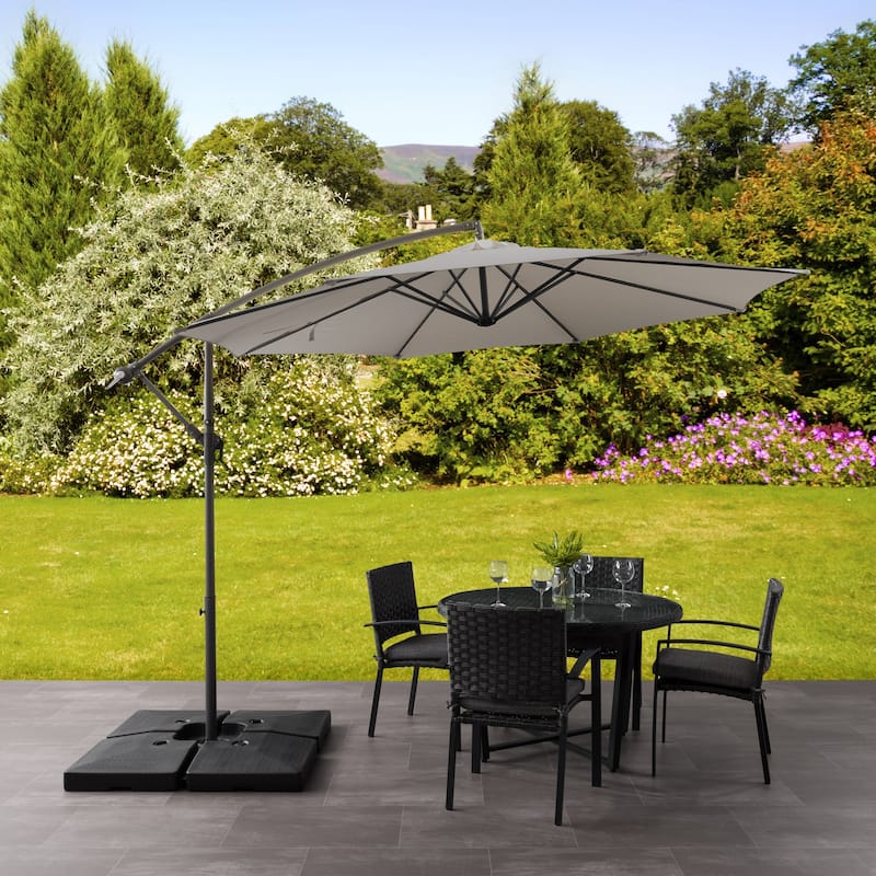 CorLiving 9.5ft UV Resistant Offset Patio Umbrella