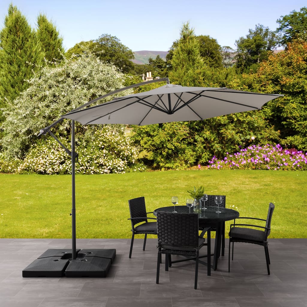 CorLiving 9.5ft UV Resistant Offset Patio Umbrella