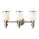 preview thumbnail 1 of 0, Bristol Collection 3-light bath in Brushed Nickel
