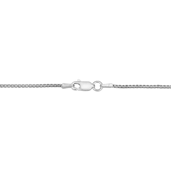 Sterling Silver Polished 2mm Wide Half Round Box Chain Necklace With Lobster Clasp Length 20 Inch