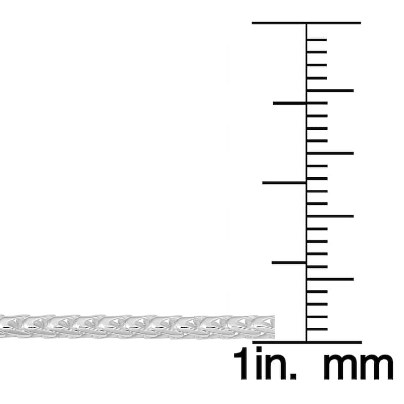 Fremada Sterling Silver High Polished Italian Franco Chain Necklace (2 mm)