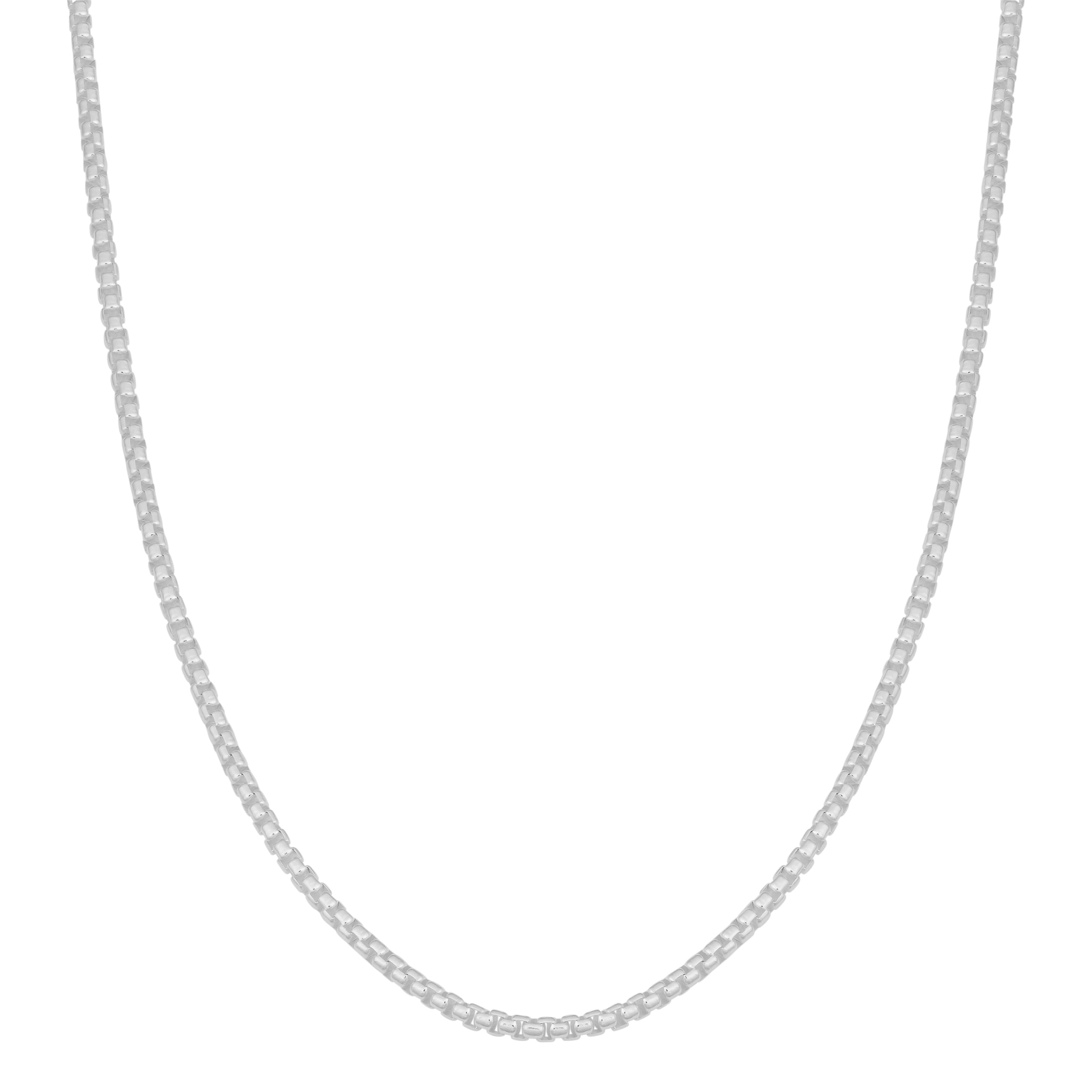 Au Naturale Sterling Silver 1.1-mm High Polished Round Box Link Chain Necklace