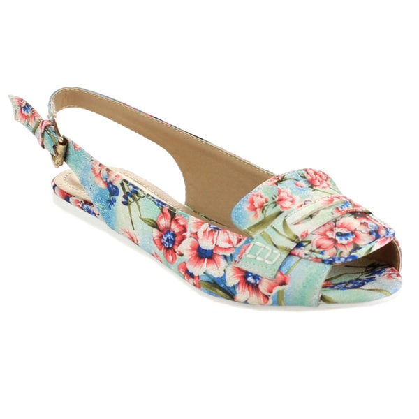 womens floral flat shoes