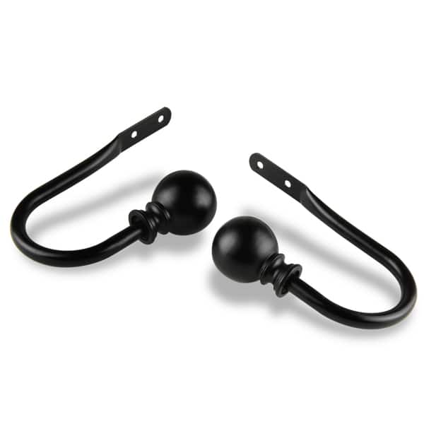 slide 2 of 6, InStyleDesign Orb Curtain Holdback Black