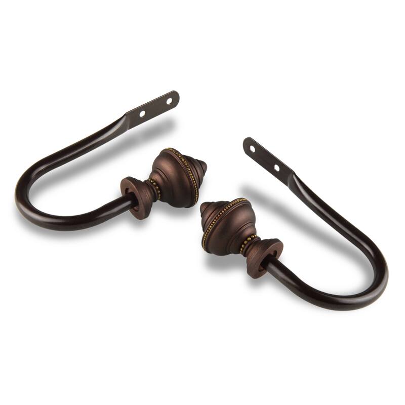 InStyleDesign Manor Curtain Holdback - n/a - Brown Finish - Cocoa