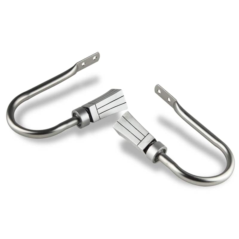 InStyleDesign Waver Curtain Holdback - n/a - Nickel Finish/Satin/Silver Finish - satin nickel