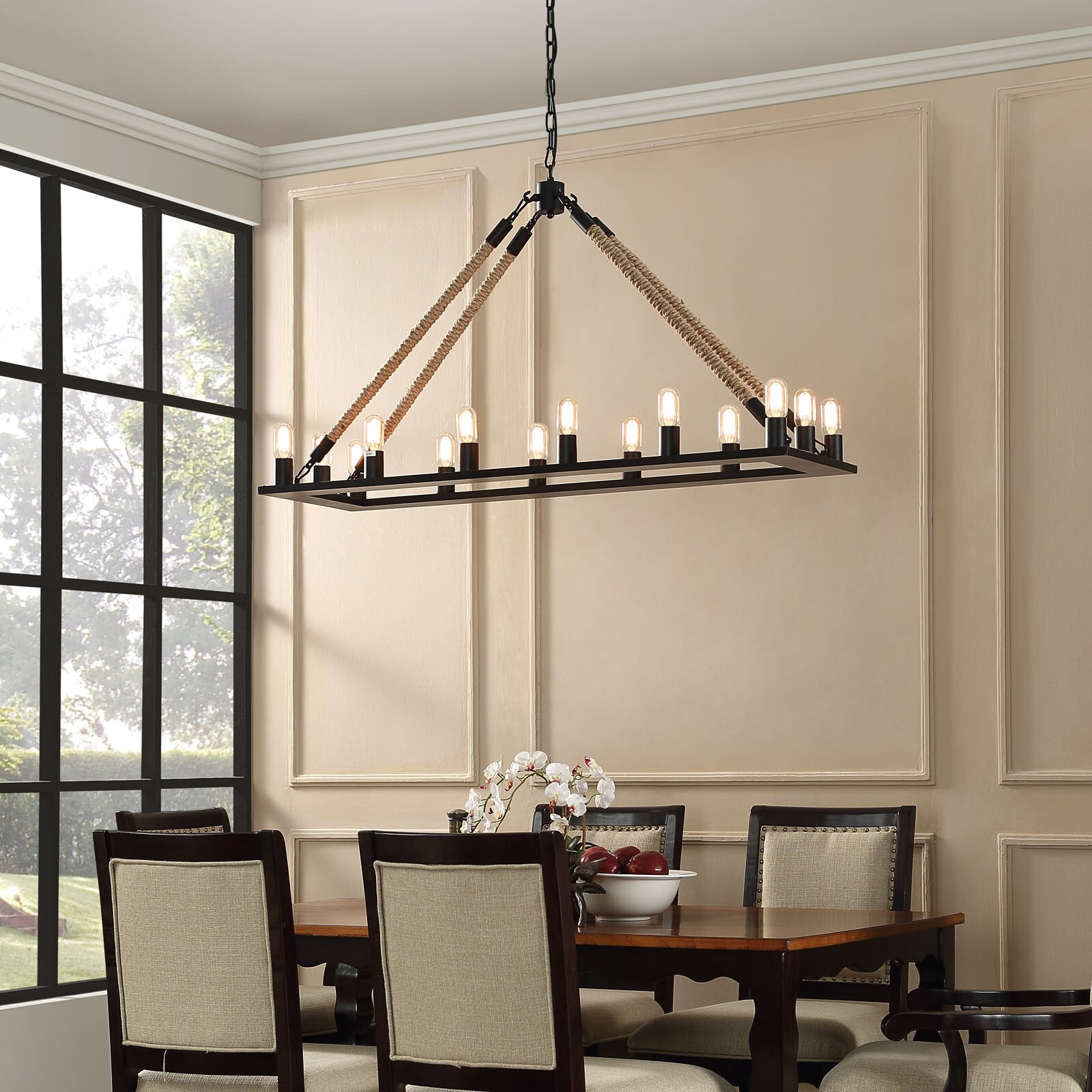 Bridge Industrial Modern Chandelier (Black) - Chandeliers For Bedrooms by Overstock.com