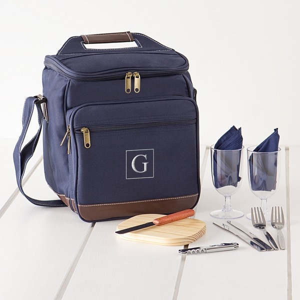 Personalized Blue Paisley Messenger Bag