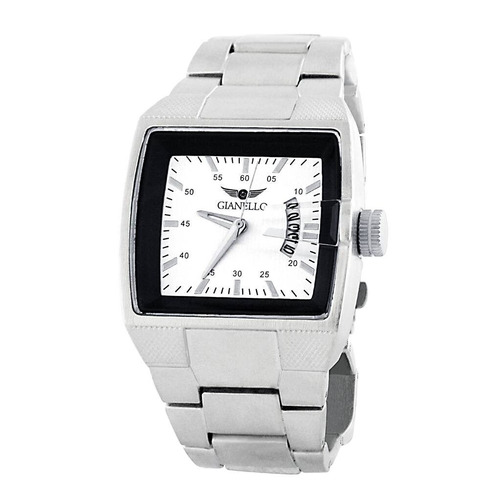 Gianello Men's Metal Bracelet Square Dial Watch