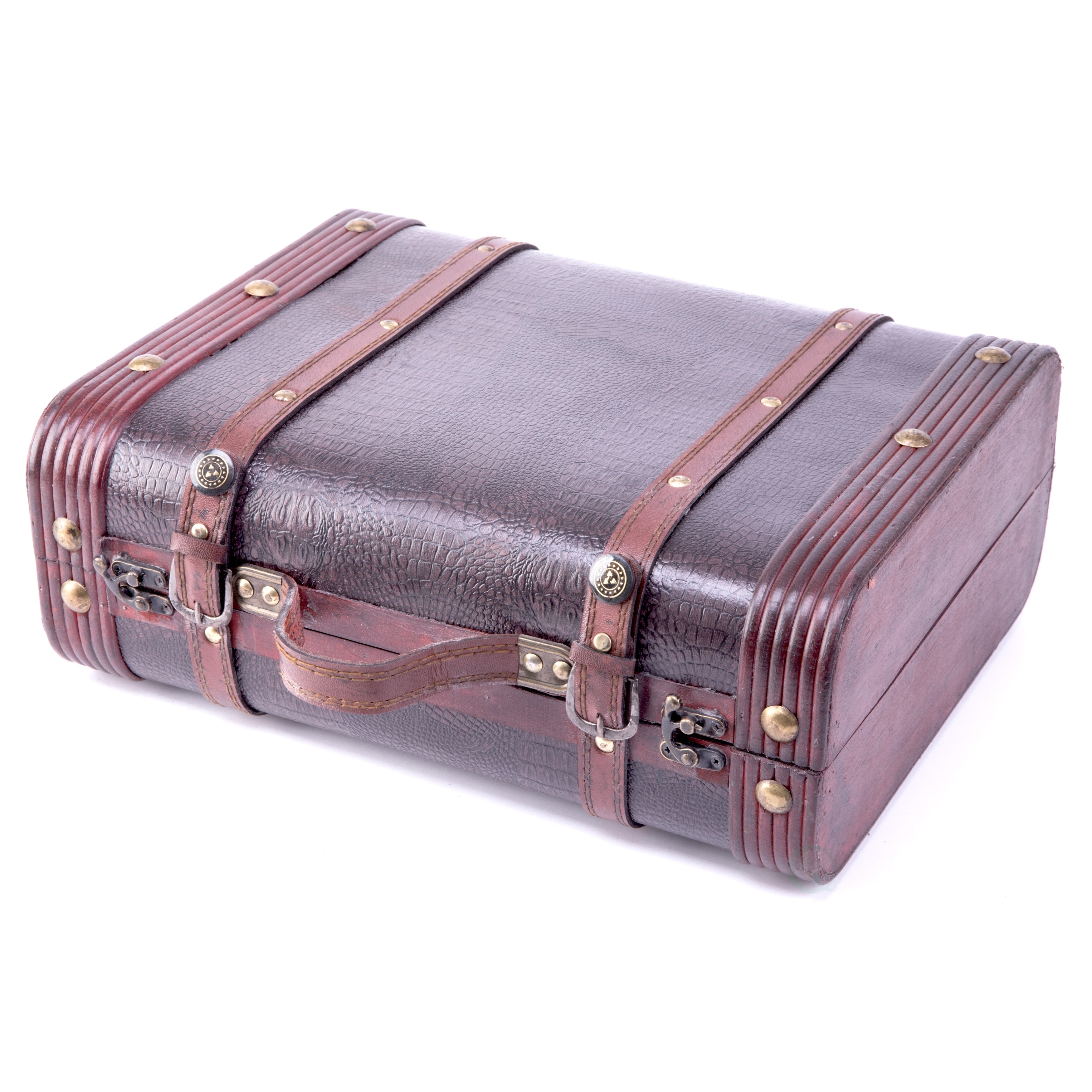 faux leather suitcase