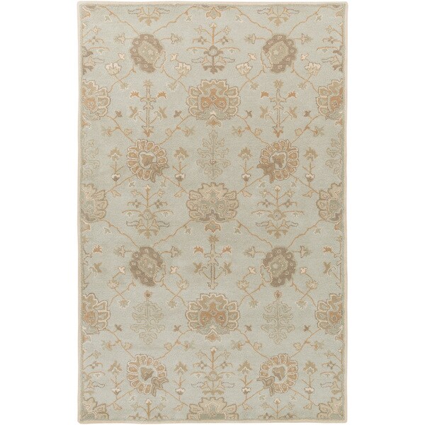 Hand-Tufted Syston Floral Wool Area Rug - 6' x 9'
