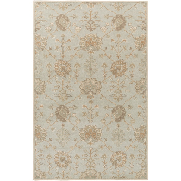 Hand-Tufted Syston Floral Wool Area Rug - 5' x 8'