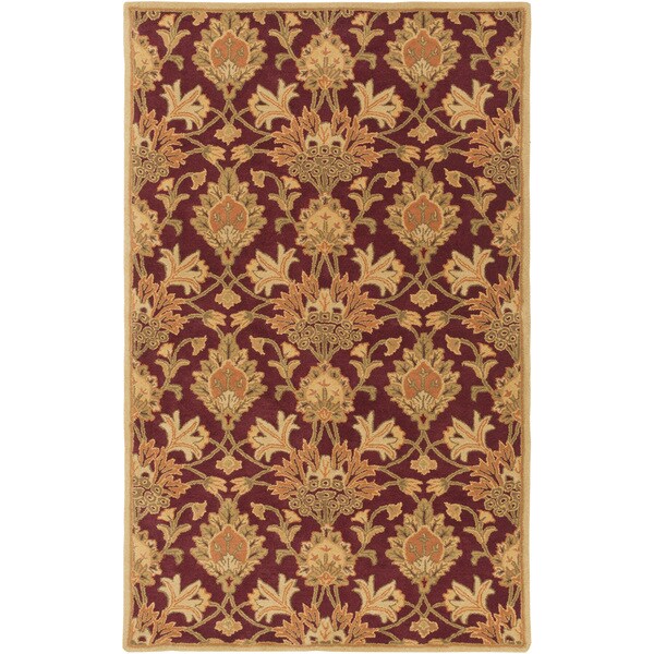 Hand-Tufted Totnes Floral Wool Area Rug - 9' x 12'