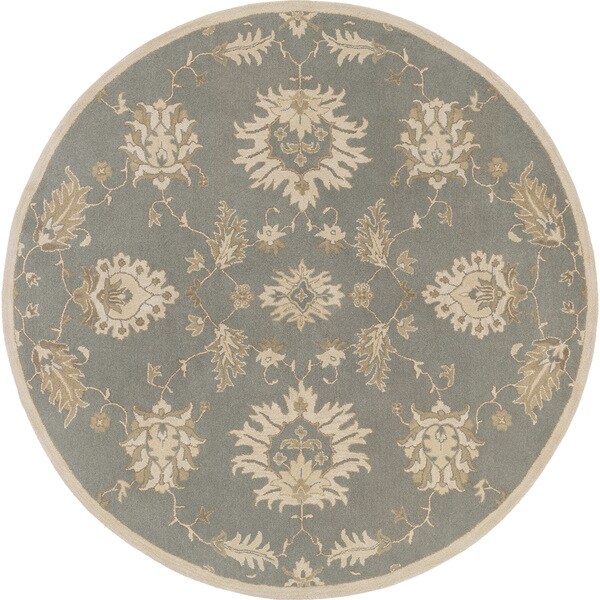 Hand-Tufted Watton Floral Wool Area Rug - 4' Round