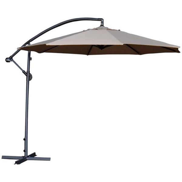 Shop Black Friday Deals On Abba Patio Deluxe Chocolate 10 Ft Adjustable Offset Cantilever Hanging Patio Umbrella With Base And Crank Overstock 10018468