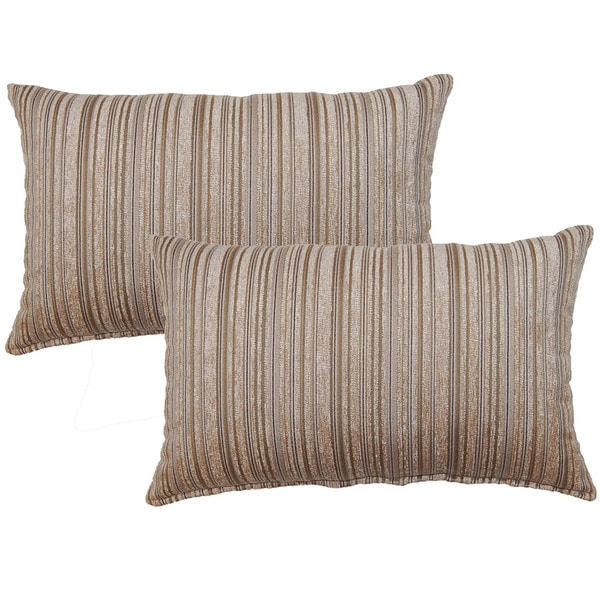 Shop Dutton Taupe Decorative Throw Pillow (Set of 2) Free Shipping