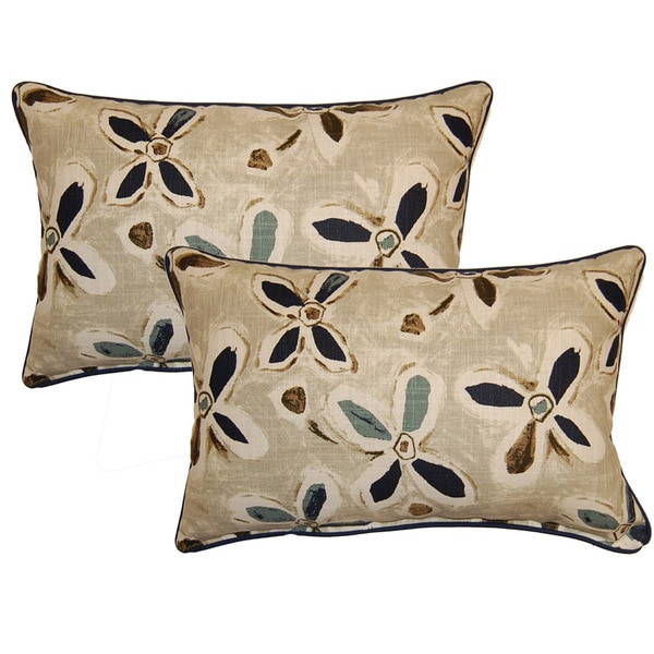 Alhambra Teal Decorative Throw Pillow (Set of 2) - Brown