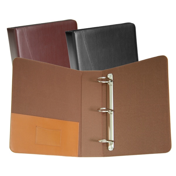 Shop Royce Leather 3ring 'D' Ring Binder On Sale Free Shipping