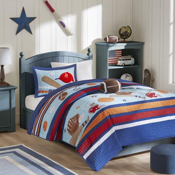 Mi Zone Kids Homerun Harley 4 piece Coverlet Set