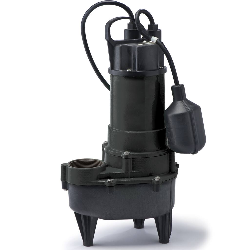 RSE50W ECO-FLO Products 1/2 HP Wide Angle Switch Submersible Cast Iron Sewage Pump