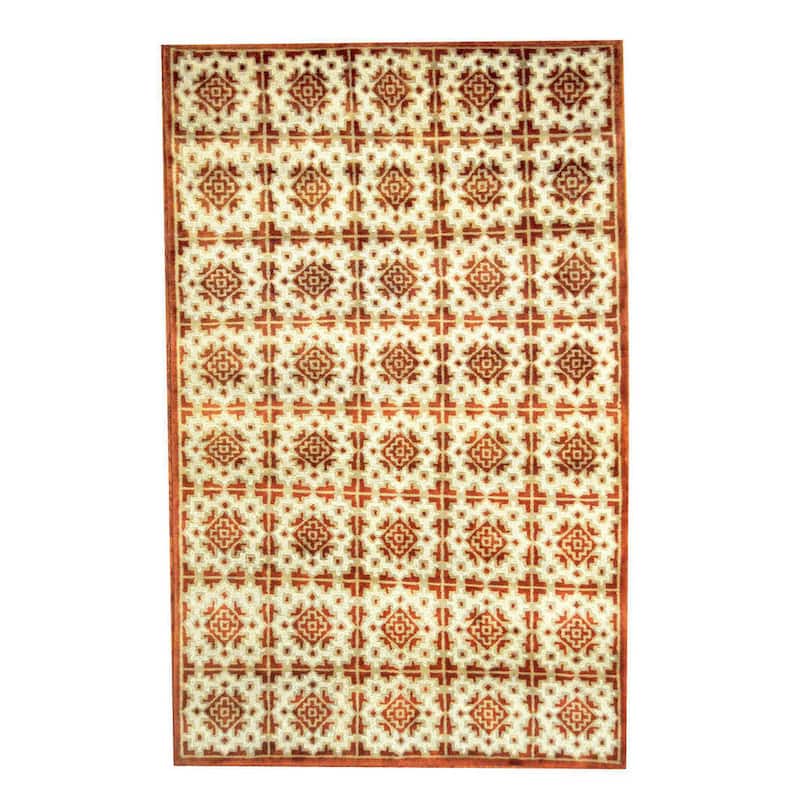 HERAT ORIENTAL 5X8 Handmade Medallion Tibetan Wool Rug - 5' x 8'