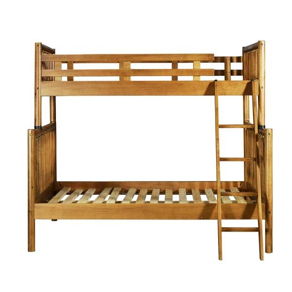 Shop Timber Creek Twin Over Full Size Log Bunk Bed Overstock