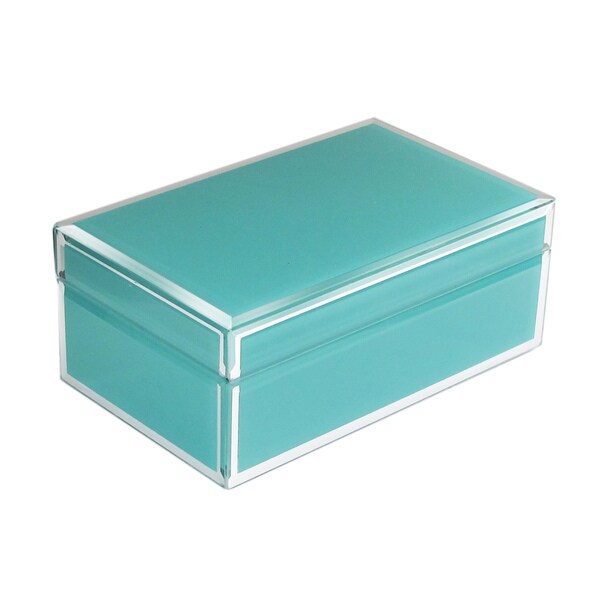 Teal Glass Jewelry Box Free Shipping On Orders Over 45 Overstock