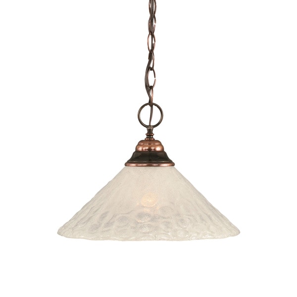 Cambridge 1 Light Black Copper 9.75 in. Pendant with Italian Bubble