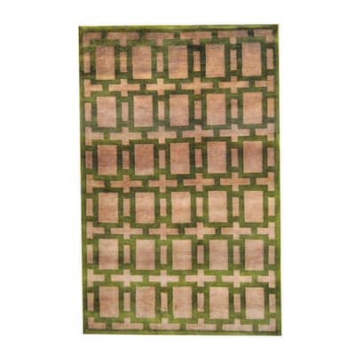 HERAT ORIENTAL 5'1" x 8' Handmade Tibetan Wool Rug - 5'1 x 8'