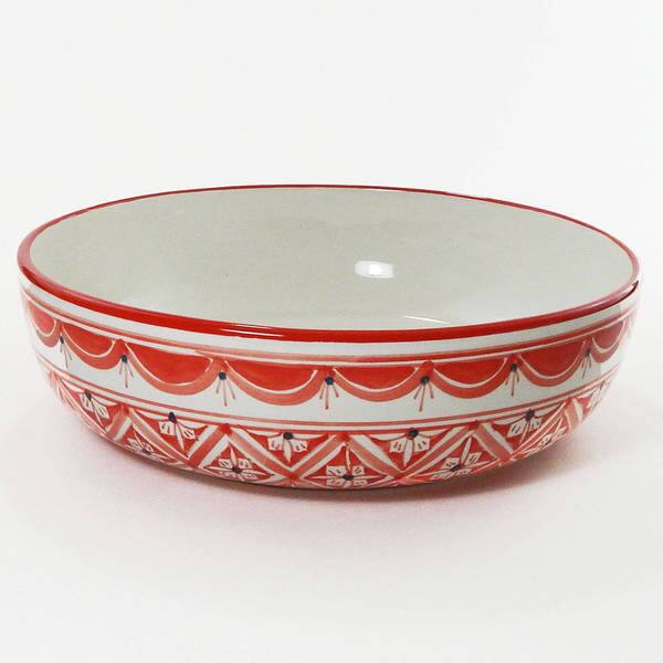 Le Souk Ceramique Nejma Design Wide Salad/ Pasta Bowl (Tunisia) Bed