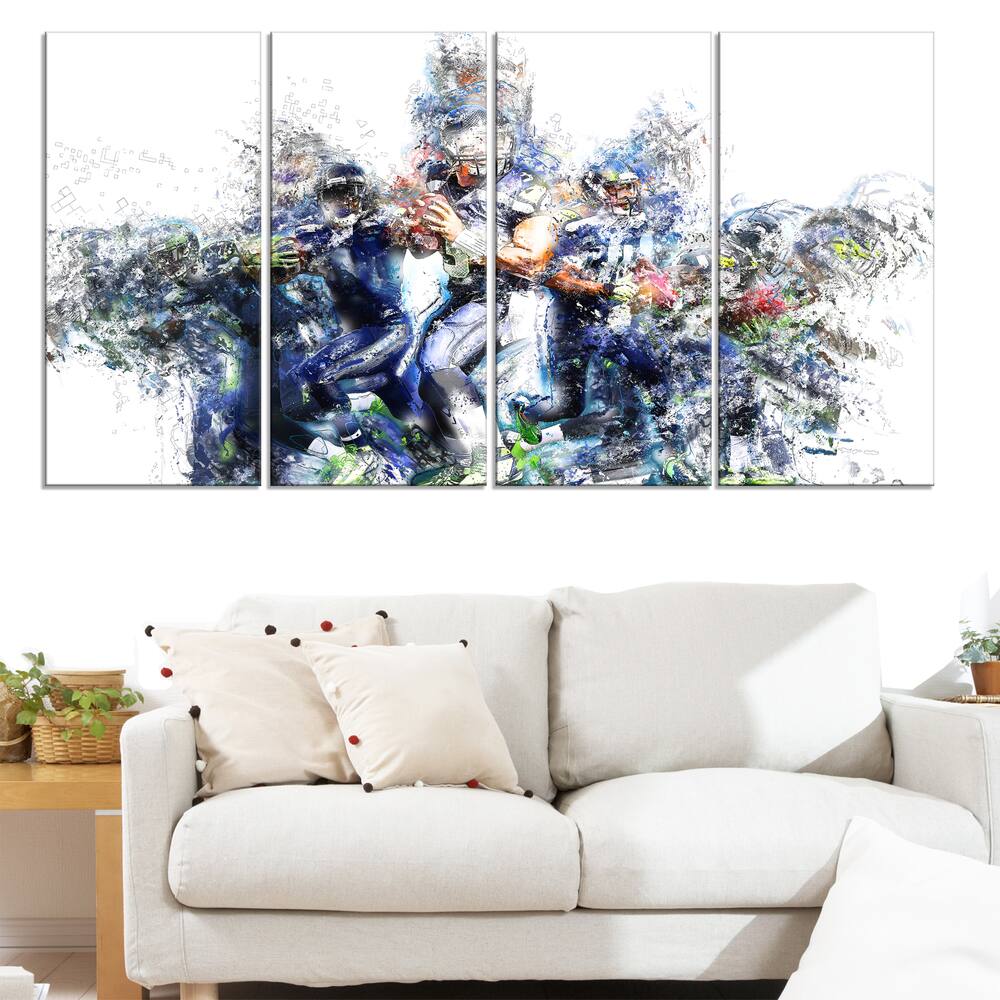 Design Art "Football Strategic Plays" Canvas Art Print