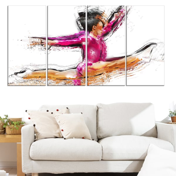 Design Art 'Gymnastics Split ' Canvas Art