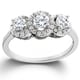 Thumbnail 1, 14k White Gold 1ct TDW Diamond 3-stone Engagement Ring.