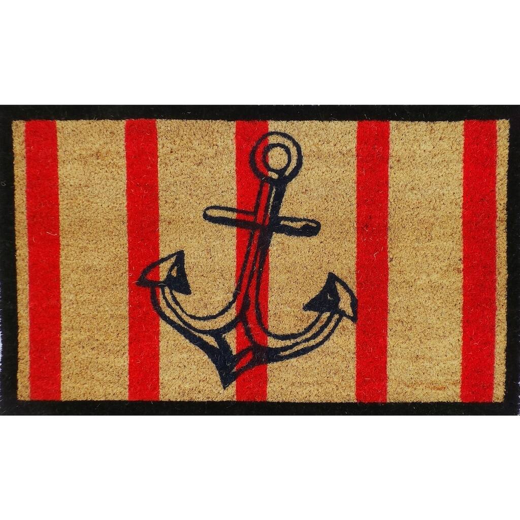 First Impression Anchor Stripe Doormat 18" X 30"