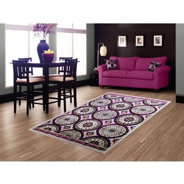 LYKE Home Hazel Lilac Area Rug (5' x 8') - 5'3 x 7'4