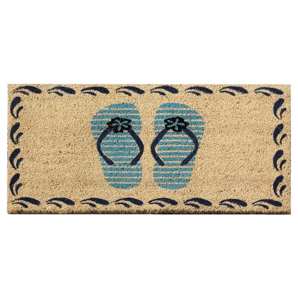 First Impression Flip-Flops Coir Doormat (1'6 x 2'6)