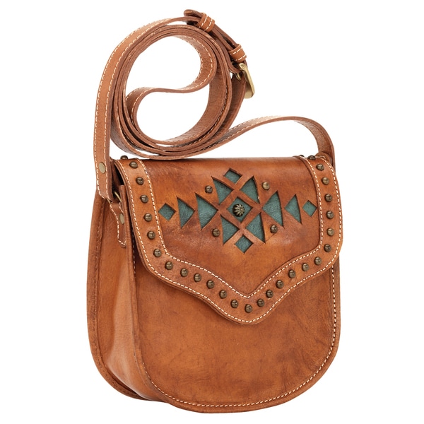 American West Makah Village 9815612 Crossbody Flap Bag