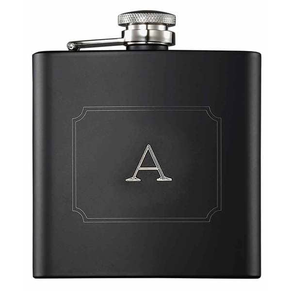 slide 2 of 4, Visol Raven Personalized Flask with Initial Engraved