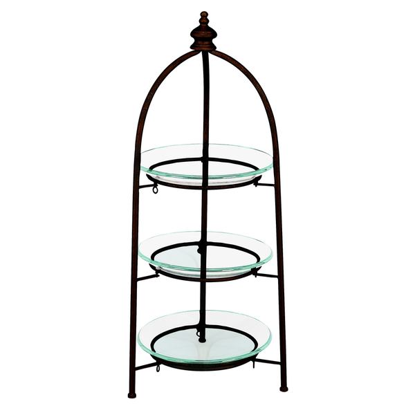 Metal Frame and Glass Bowl 3tier Decorative Stand Free Shipping Today 17169927