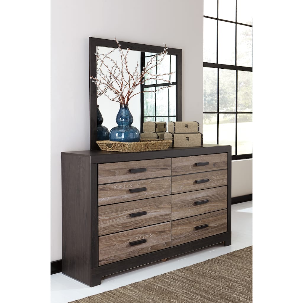 Signature Design by Ashley Harlington Grey Dresser with Mirror
