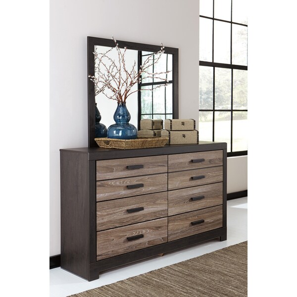 Shop Signature Design by Ashley Harlington Grey Dresser with Mirror