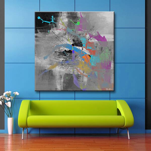 Inkd XXXVIII' Abstract Wrapped Canvas Wall Art - Bed Bath & Beyond ...