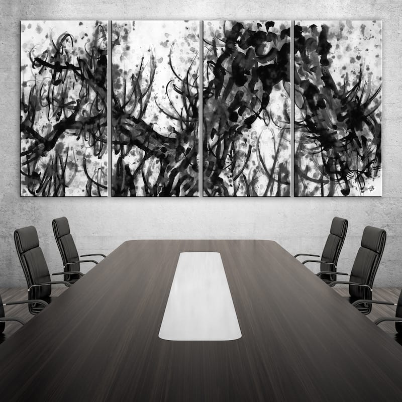 Inkd XLVII' 4-Piece Wrapped Canvas Wall Art Set