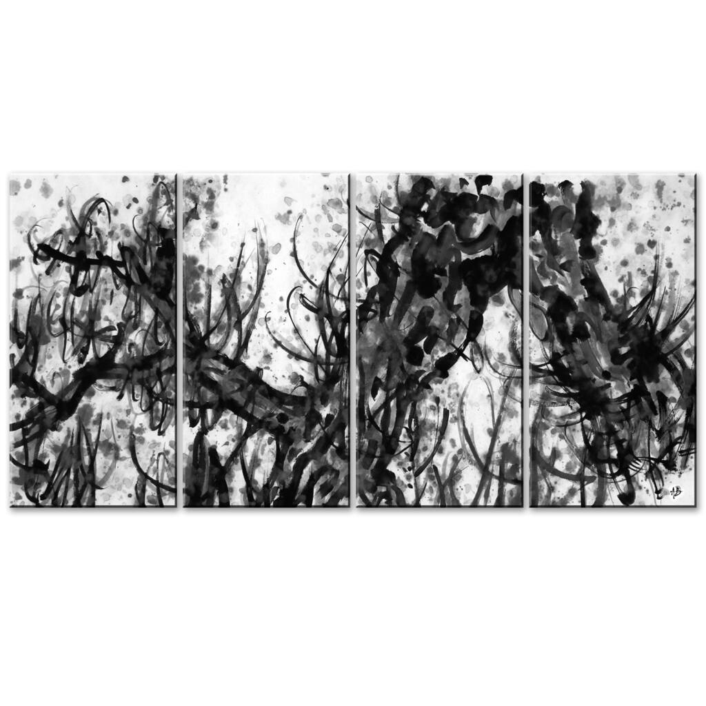 Inkd XLVII' 4-Piece Wrapped Canvas Wall Art Set